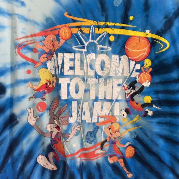 Blue Space Jam X SikSilk Graphic Tie Dye T-shirt - Picture 3 of 5
